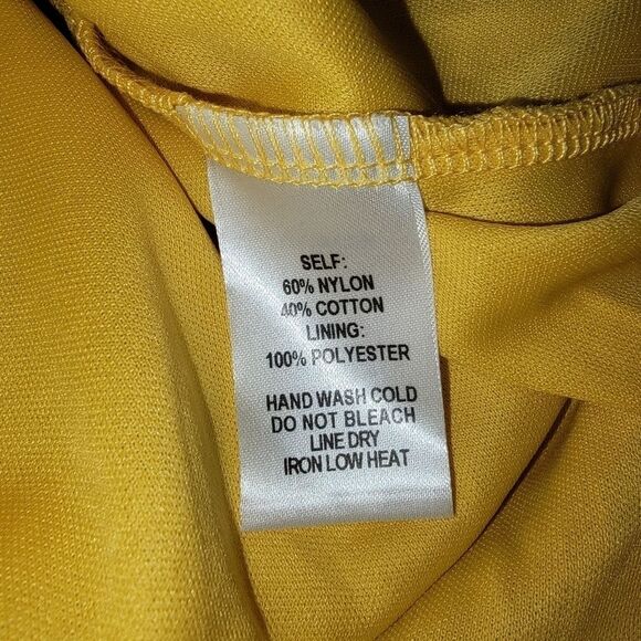 Lulus Harlou Mustard Yellow Lace Ruched Bodycon Dress Size Small - Picture 11 of 11